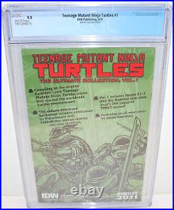 Teenage Mutant Ninja Turtles #1 IDW 2011 CGC 9.8 NM/M Eastman Cover A Cowabunga
