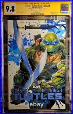 Teenage Mutant Ninja Turtles #1 Leonardo Kirkham Signed + Katana Sketch CGC 9.8