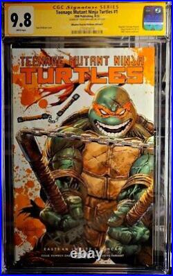 Teenage Mutant Ninja Turtles 1 Michelangelo Kirkham Signed + Sketch CGC 9.8