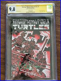 Teenage Mutant Ninja Turtles #1 TMNT Loot Crate Edition IDW cgc 9.8 SS Signed KE
