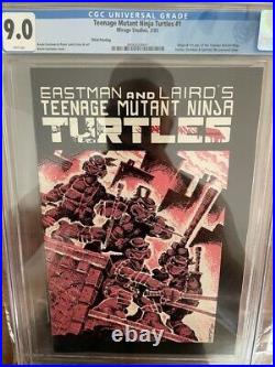 Teenage Mutant Ninja Turtles 1 Third Print CGC 9.0 White Pages Mirage 1985