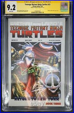 Teenage Mutant Ninja Turtles #21 CGC 9.2 5/89 3758953007 Sign by Kevin Eastman