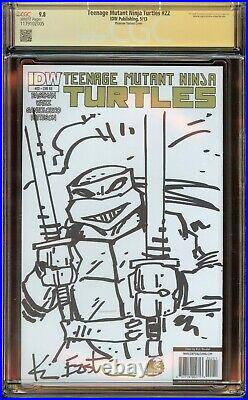 Teenage Mutant Ninja Turtles #22 CGC 9.8, Signed & Sketch Kevin Eastman Leonardo