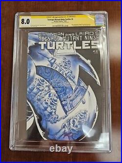 Teenage Mutant Ninja Turtles #2 1st Print, CGC 8.0, Signed and Sketch