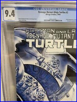 Teenage Mutant Ninja Turtles #2 (CGC 9.4) #3 (CGC 9.2) #4 (NM-). 1st Prints! WP