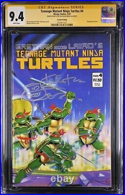 Teenage Mutant Ninja Turtles #4 2nd Print CGC 9.4 Signed/Remarked Kevin Eastman