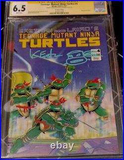 Teenage Mutant Ninja Turtles #4 2nd Print CGC SS 6.5 Signed & Sketch K. Eastman