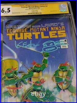 Teenage Mutant Ninja Turtles #4 2nd Print CGC SS 6.5 Signed & Sketch K. Eastman