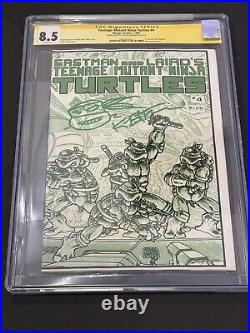 Teenage Mutant Ninja Turtles #4 CGC 8.5 Signed & Sketched Kevin Eastman