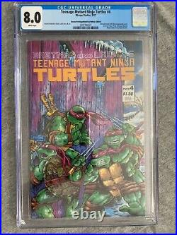Teenage Mutant Ninja Turtles #4 Mirage CGC 8.0 2nd Print ERROR RECALLED COVER