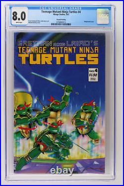 Teenage Mutant Ninja Turtles #4 Mirage Studios 1987 CGC 8.0 2nd Print