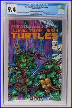 Teenage Mutant Ninja Turtles #4 Mirage Studios 1987 CGC 9.4 2nd Print/Error