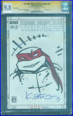 Teenage Mutant Ninja Turtles 51 CGC SS 9.8 Eastman Original Sketch 4 Book AE set