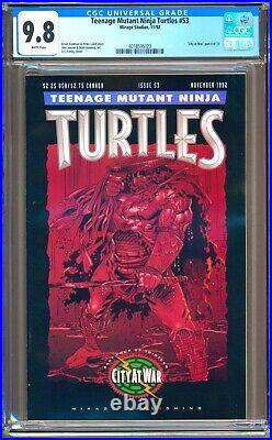 Teenage Mutant Ninja Turtles #53 (1992) CGC 9.8 WP Laird City at War Part 4