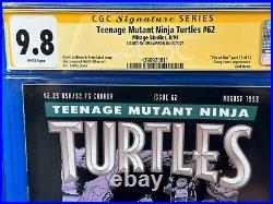 Teenage Mutant Ninja Turtles #62 Mirage Studios CGC SS 9.8 sig Jim Lawson