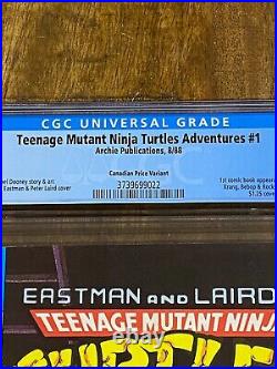 Teenage Mutant Ninja Turtles Adventures #1 (1988) Cgc 9.8 Canadian Variant