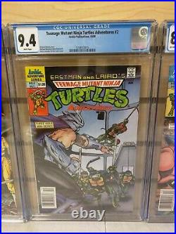 Teenage Mutant Ninja Turtles Adventures 1 (9.0), 2 (9.4), & 3 (8.5) CGC 1988 Lot