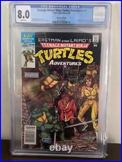 Teenage Mutant Ninja Turtles Adventures #1 CGC 8.0! Newstand Variant 1988-Rare