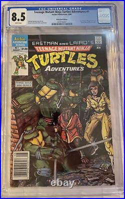 Teenage Mutant Ninja Turtles Adventures #1? CGC 8.5? White Pages Newsstand Mini
