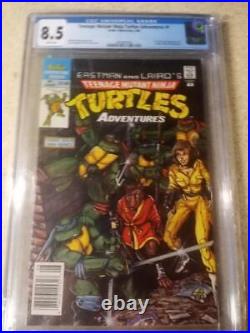 Teenage Mutant Ninja Turtles Adventures 1 CGC 8.5 newsstand 1st Bebop Rocksteady