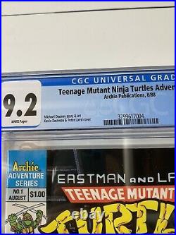 Teenage Mutant Ninja Turtles Adventures #1 CGC 9.2 1st Krang Bebop Rocksteady