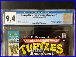 Teenage Mutant Ninja Turtles Adventures 1 CGC 9.4 1st Bebop Rocksteady NEWSSTAND