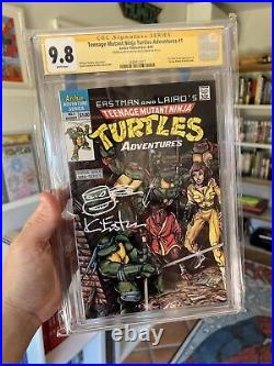 Teenage Mutant Ninja Turtles Adventures 1 CGC 9.8 Signed & Sketched by Eastman