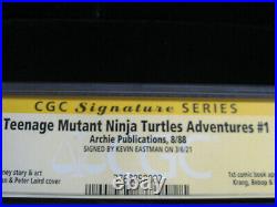 Teenage Mutant Ninja Turtles Adventures #1 CGC SS 9.6 Signed Kevin Eastman 1988