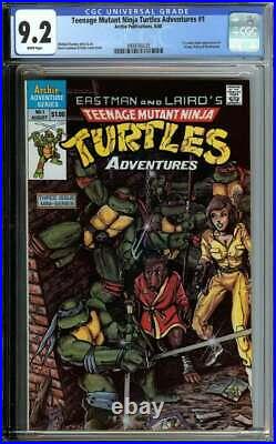 Teenage Mutant Ninja Turtles Adventures #1 Cgc 9.2 White Pages // Archie 1988
