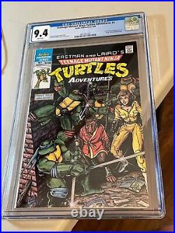 Teenage Mutant Ninja Turtles Adventures #1 Cgc 9.4 / White Pages / 1988 / Archie