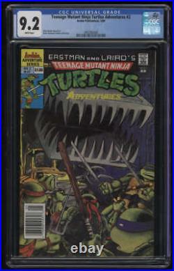 Teenage Mutant Ninja Turtles Adventures #2 Newsstand CGC 9.2 W Pgs 1989 Archie