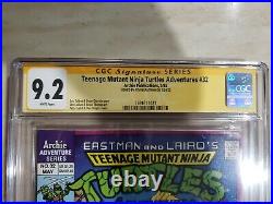 Teenage Mutant Ninja Turtles Adventures #32 SS CGC 9.2 SIGNED BY KEVIN EASTMAN