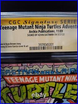 Teenage Mutant Ninja Turtles Adventures 6 CGC 7.5 SS Kevin Eastman, Archie TMNT