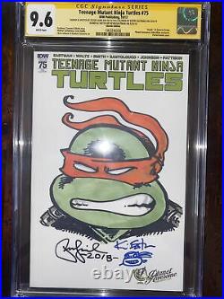 Teenage Mutant Ninja Turtles CGC Peter Laird Sketch RARE Kevin Eastman Signed