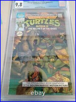 Teenage Mutant Ninja Turtles Ii #1 Cgc 9.8 secret of the ooze summer 1991 Archie