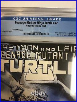 Teenage Mutant Ninja Turtles TMNT (1985) # 2 (CGC 9.8 2nd Print) 1st App April