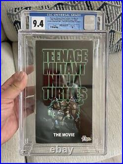 Teenage Mutant Ninja Turtles The Movie (VHS, 1990) Sealed CGC 9.4 A+ V overlap