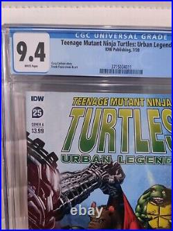 Teenage Mutant Ninja Turtles Urban Legends #25A CGC GRADED 9.4 NM TMNT
