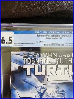 Teenage mutant ninja turtles 2 (2nd Print) 1985 CGC 6.5