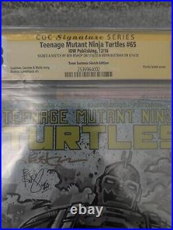 Teenage mutant ninja turtles #65 cgc 9.8 ben bishop kevin eastman Duel Sketch