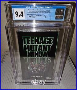 Vintage 1990 Teenage Mutant Ninja Turtles the Movie Sealed VHS CGC Graded 9.4